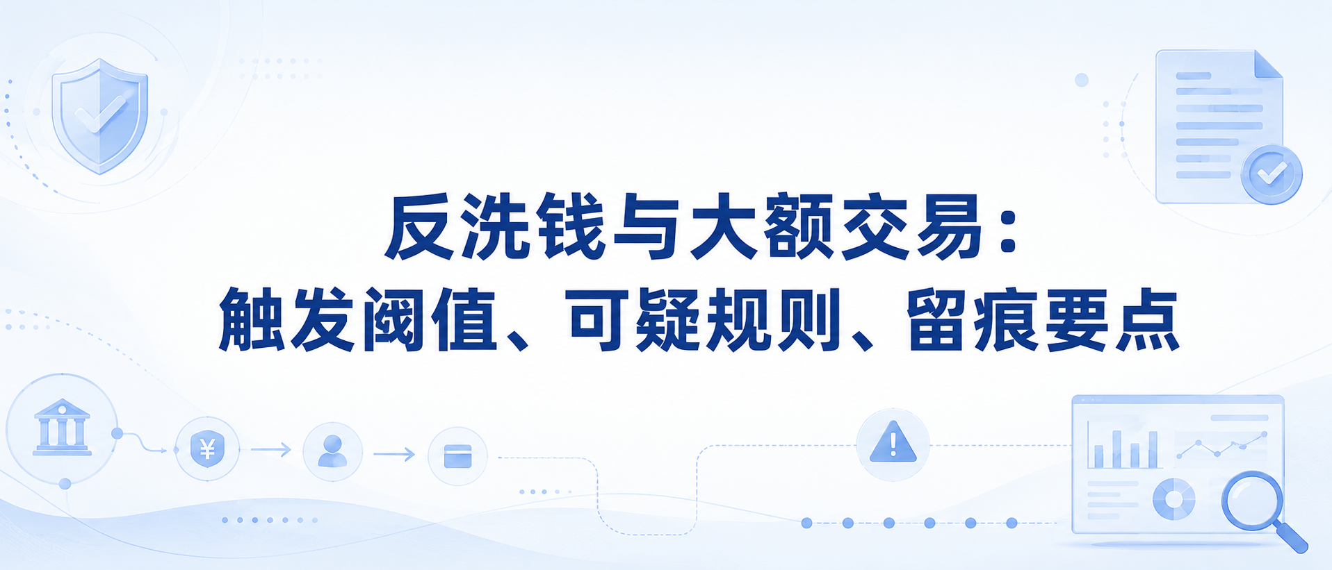 反洗钱与大额交易：触发阈值、可疑规则、留痕要点