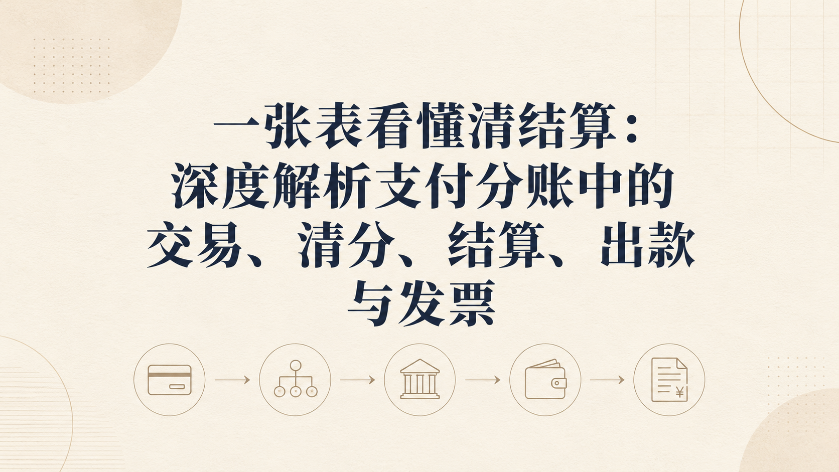 一张表看懂清结算:深度解析支付分账中的交易、清分、结算、出款与发票