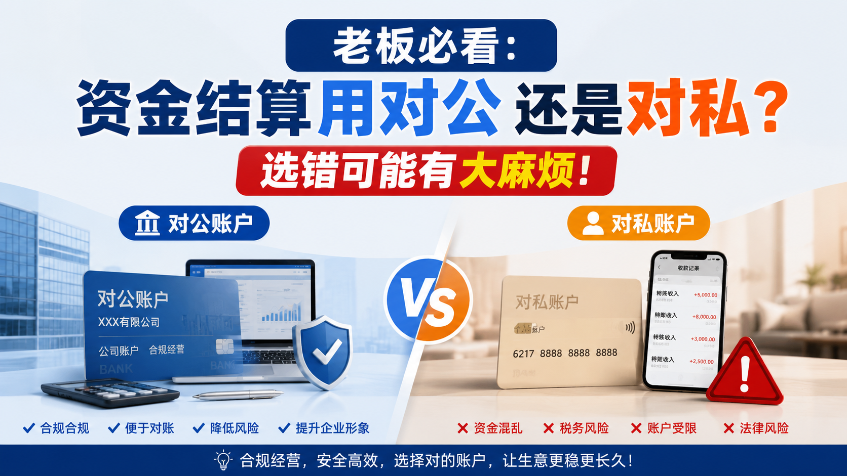 老板必看:资金结算用对公还是对私?选错可能有大麻烦!