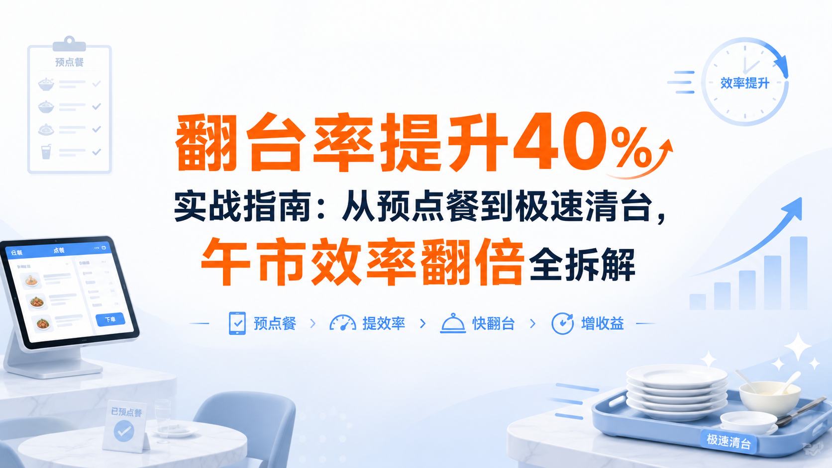 翻台率提升40%实战指南：从预点餐到极速清台，午市效率翻倍全拆解