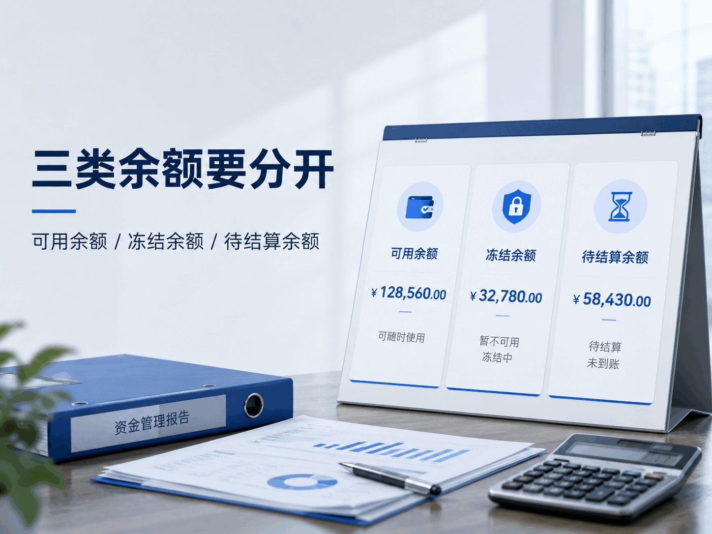 可用余额、冻结余额、待结算余额，企业后台为什么必须分开显示？