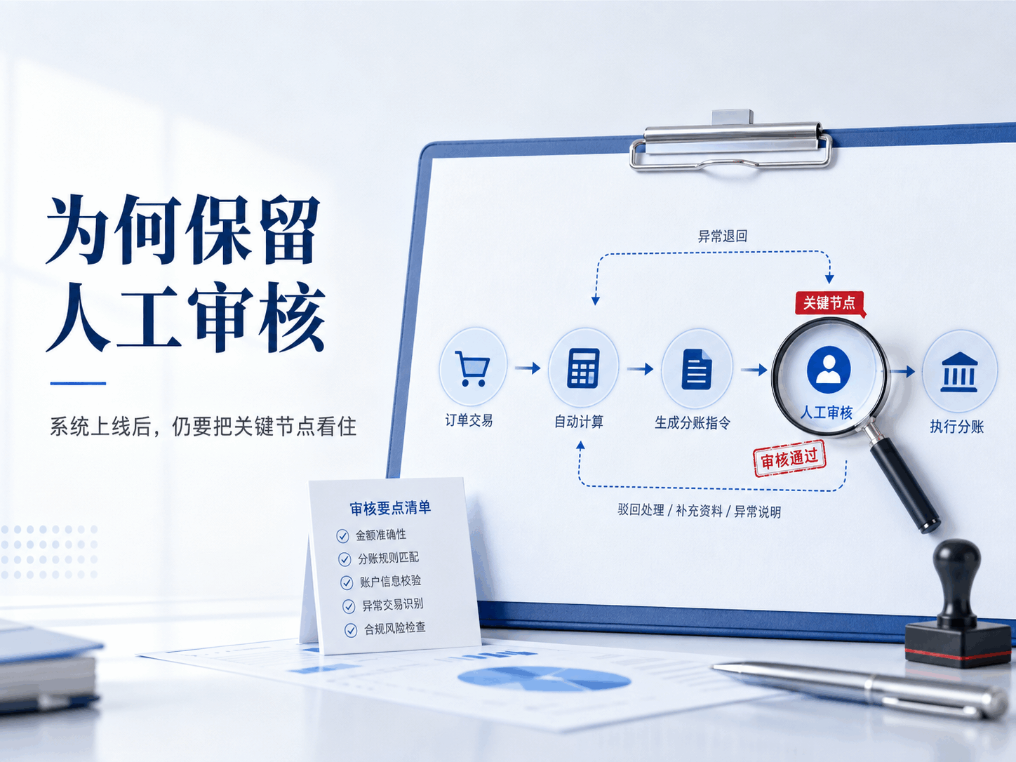 分账系统上线后，为什么还要保留人工审核节点？
