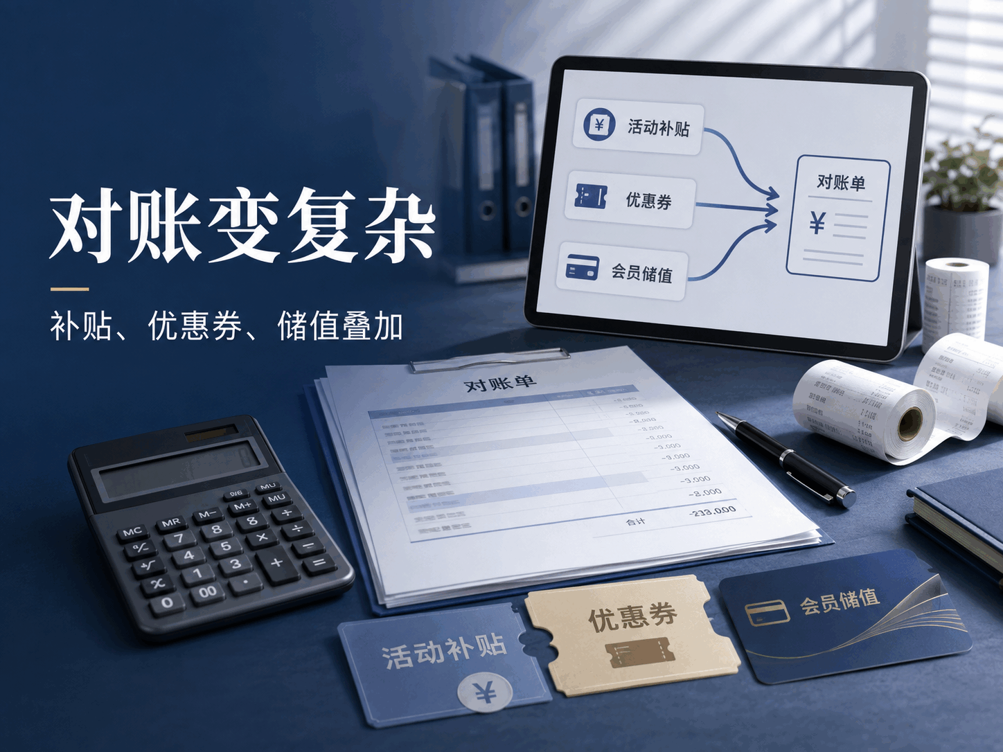 活动补贴、优惠券、会员储值，为什么会让收款对账变复杂？