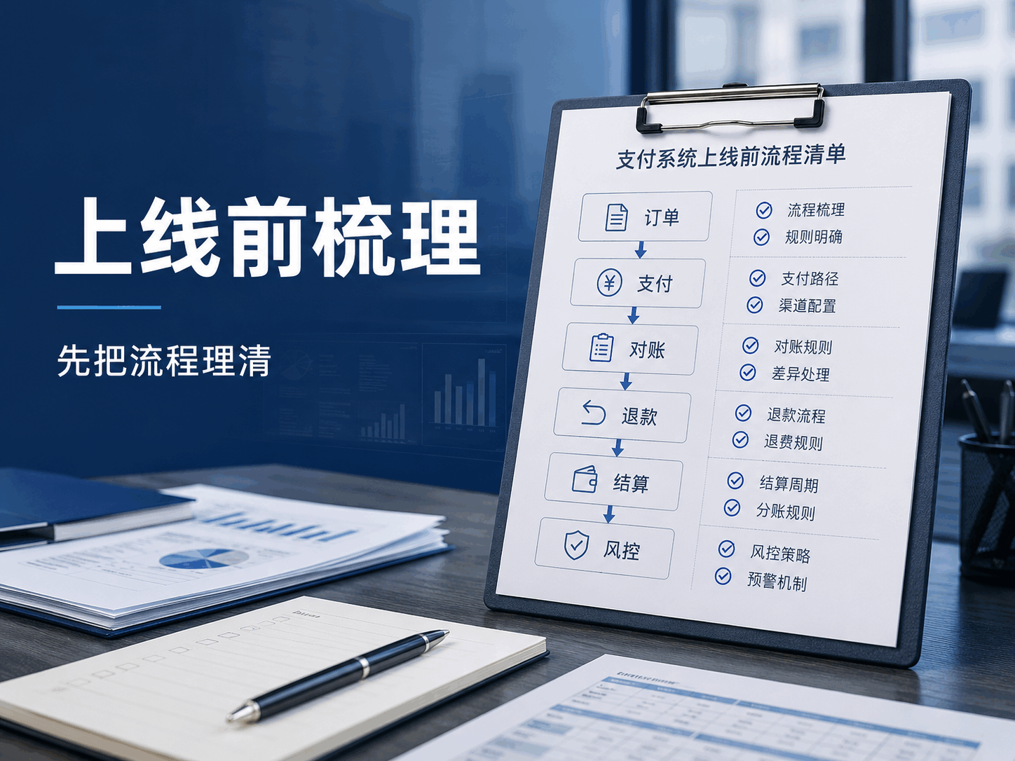 企业支付系统上线前，需要梳理哪些业务流程？