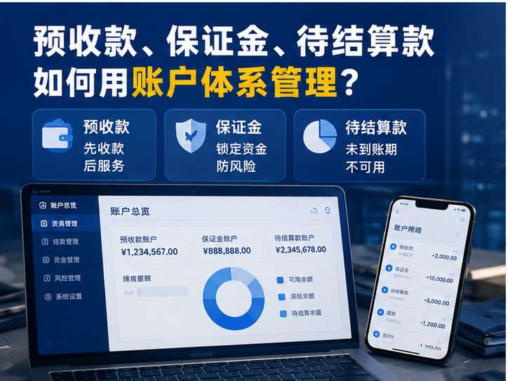 预收款、保证金、待结算款如何用账户体系管理？