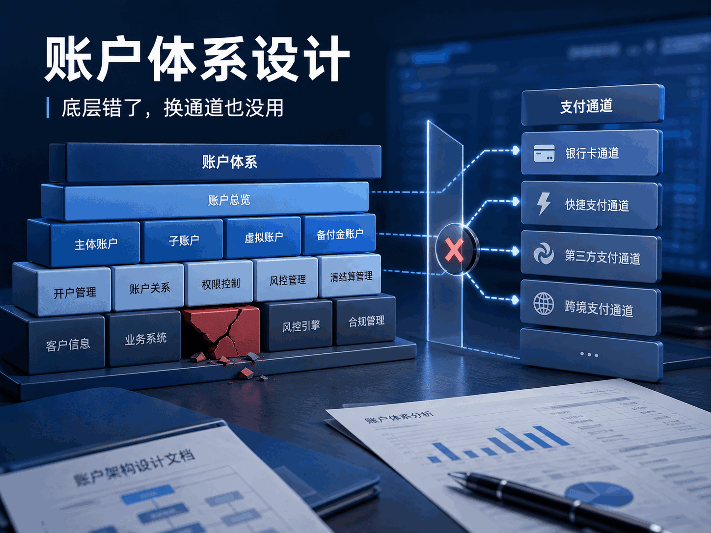 账户体系设计错了，后期换支付通道也解决不了问题