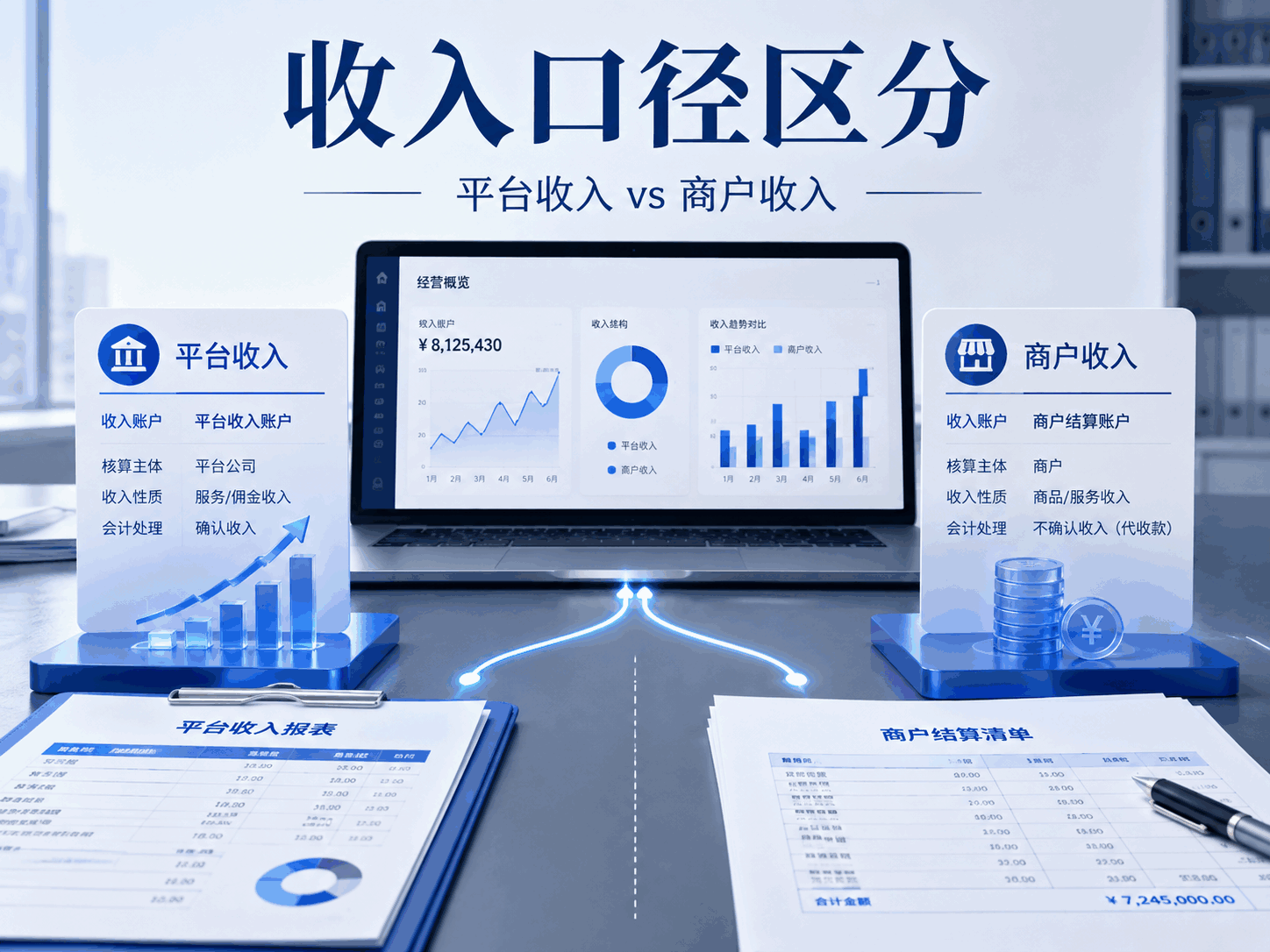 平台收入和商户收入怎么区分？账户体系决定财务口径
