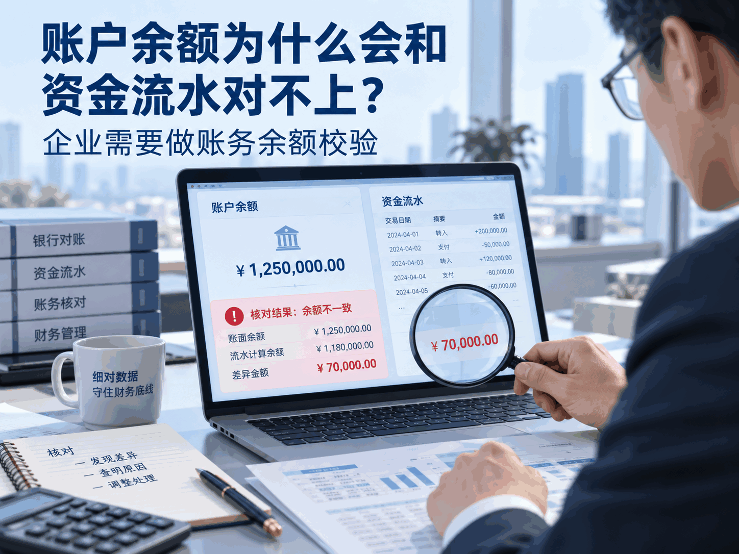 账户余额为什么会和资金流水对不上？企业需要做账务余额校验