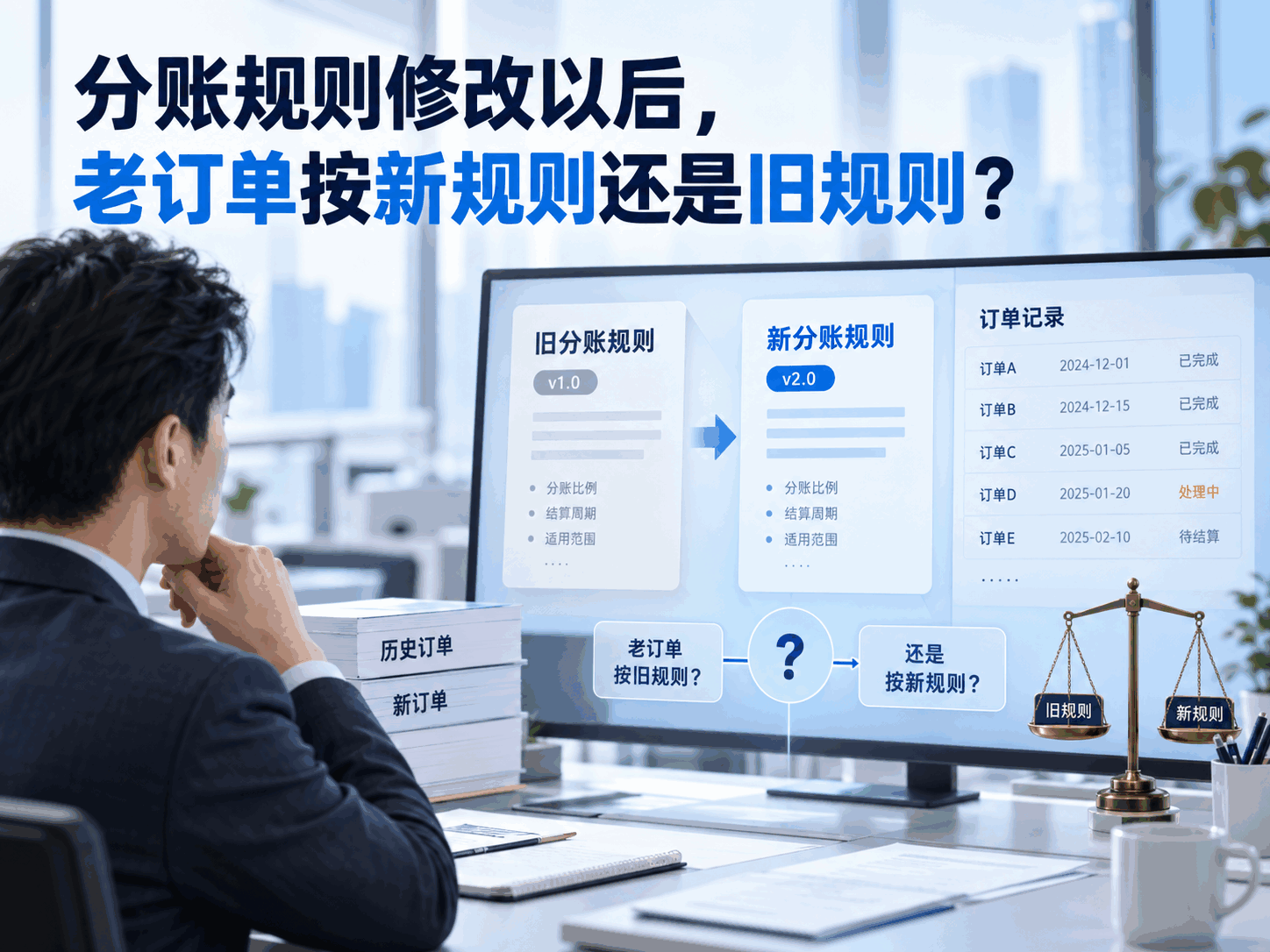 分账规则修改以后，老订单按新规则还是旧规则？