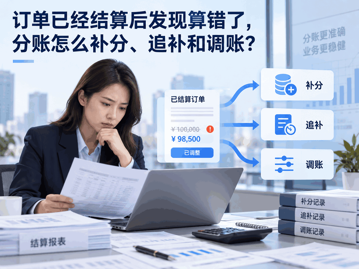 订单已经结算后发现算错了，分账怎么补分、追补和调账？