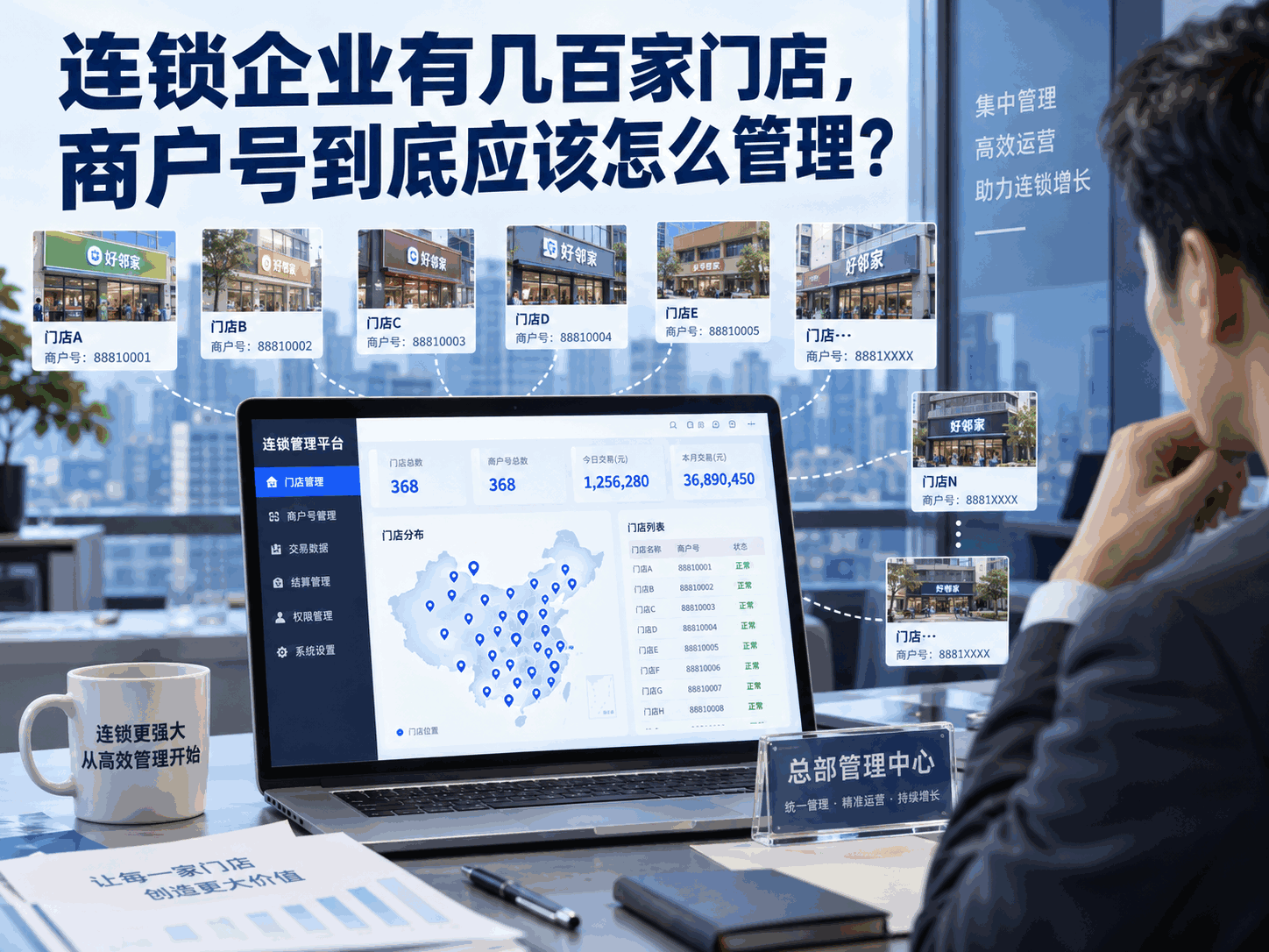 连锁企业有几百家门店，商户号到底应该怎么管理？