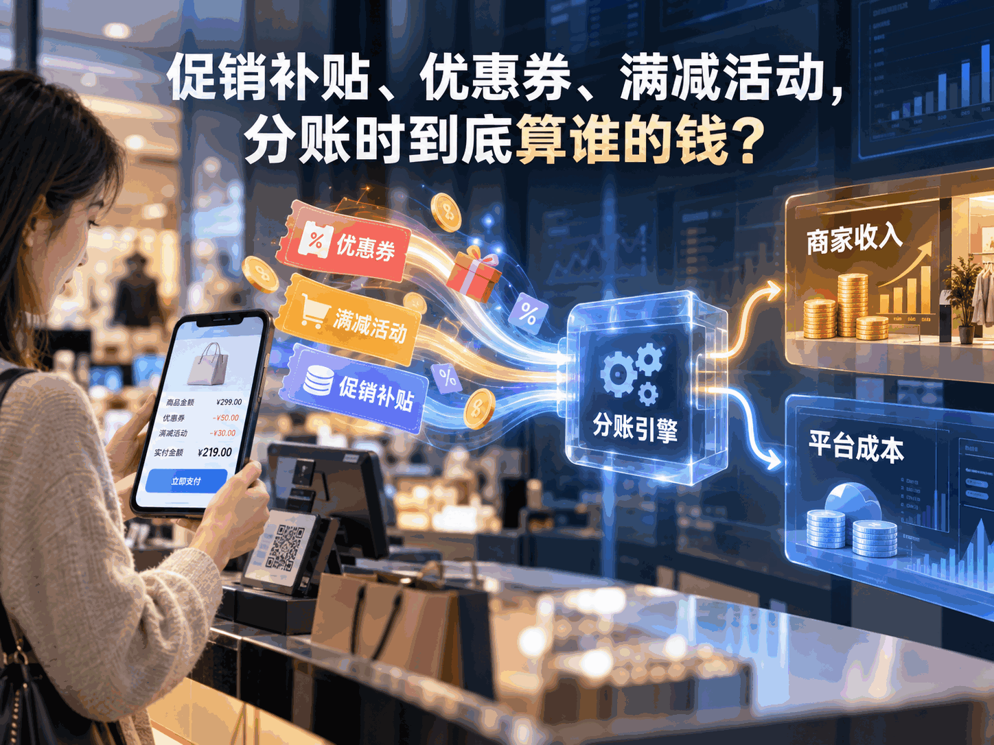 促销补贴、优惠券、满减活动,分账时到底算谁的钱?