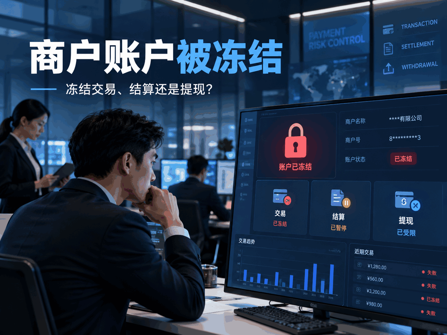 商户账户被冻结,到底应该冻结交易、结算还是提现?