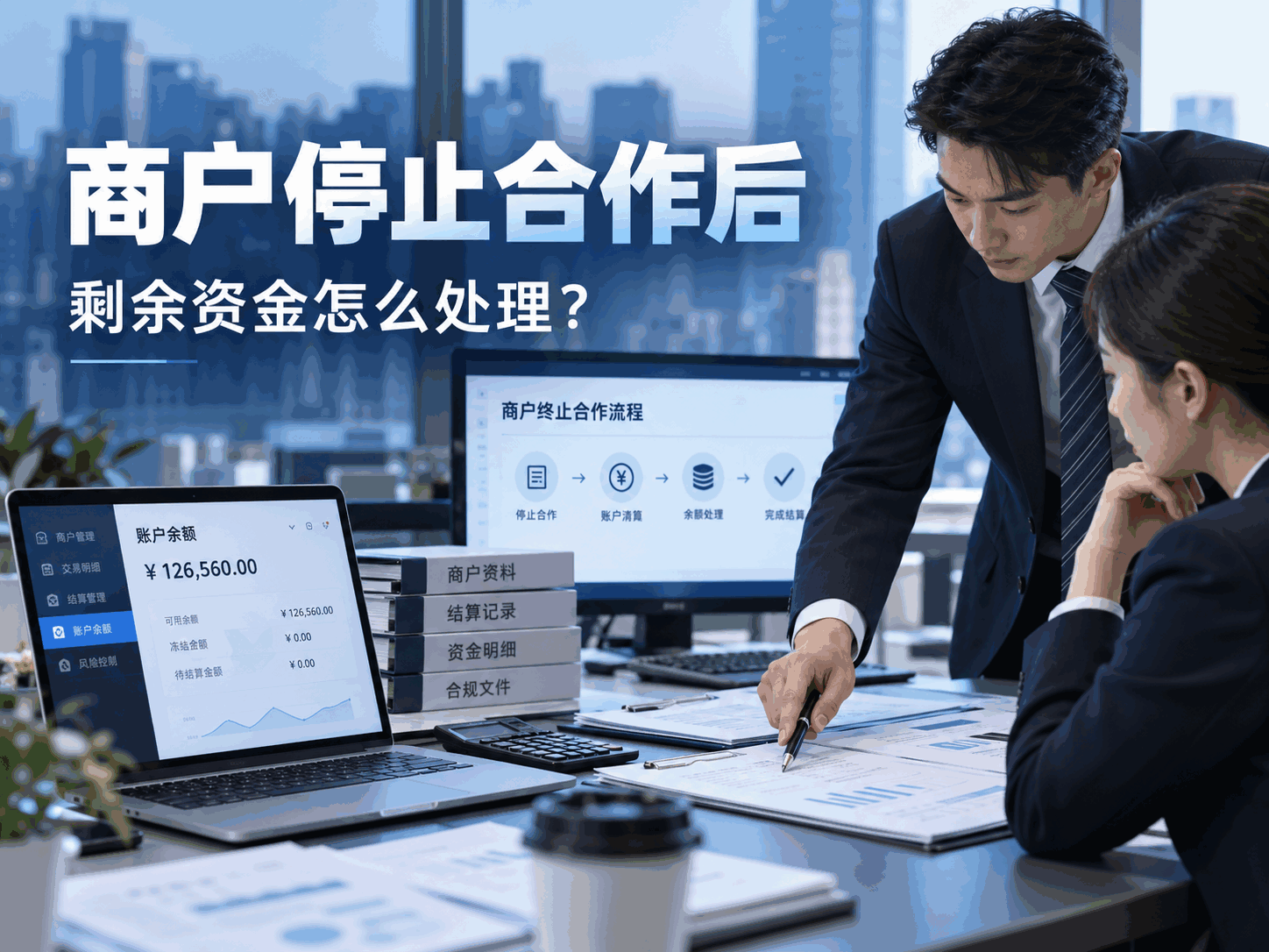 商户停止合作后,账户里的剩余资金应该怎么处理?