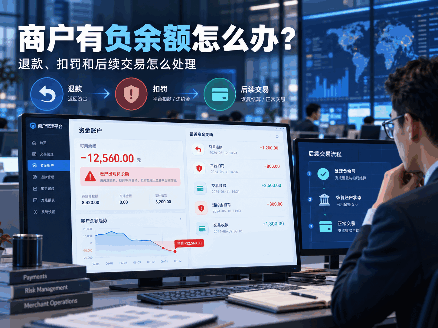 商户有负余额怎么办?退款、扣罚和后续交易怎么处理